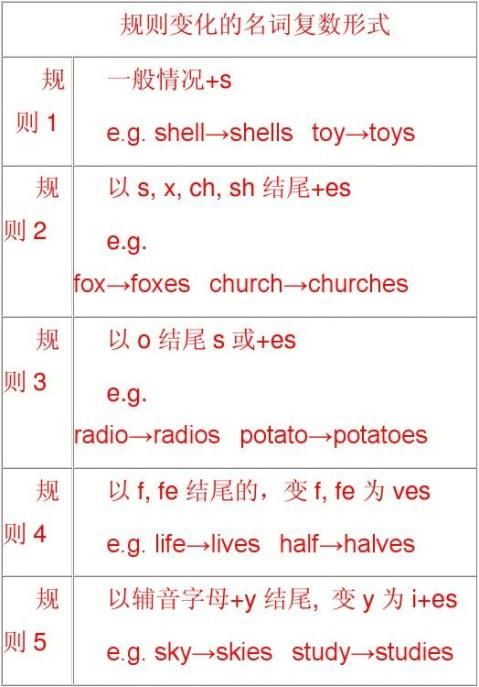 名词变复数及动词第三人称单数知识汇总 - 范文118
